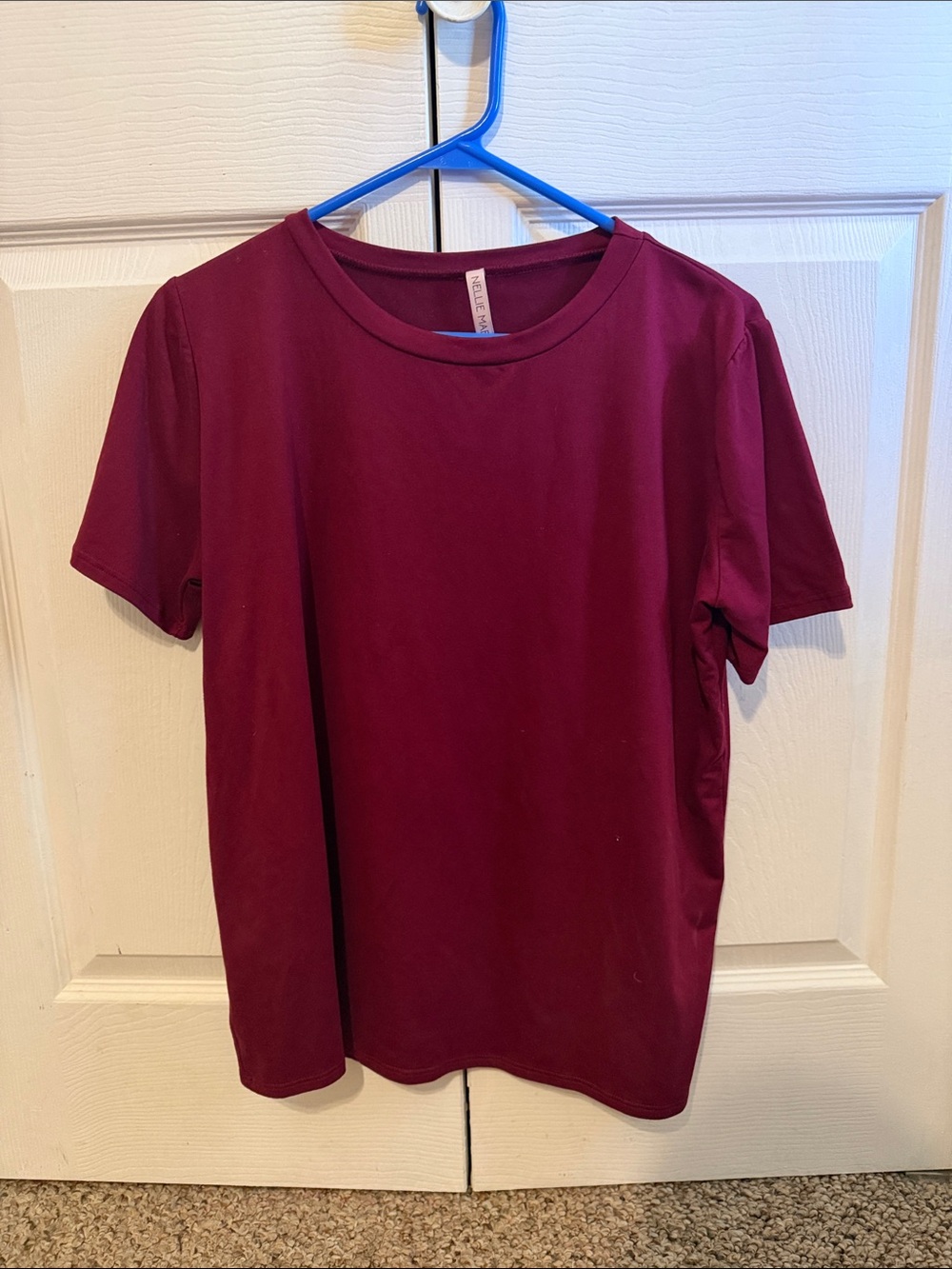 Classic Crew Neck Women’s T‑Shirt - Burgundy